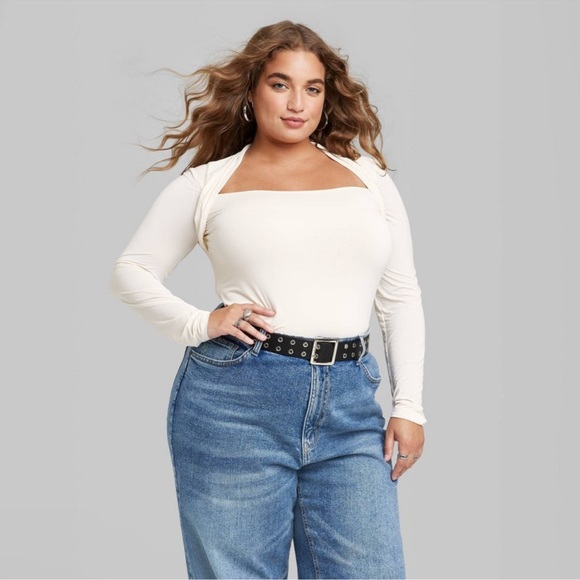 Wild Fable Square Neck Body Suit NWT - Picture 3 of 6